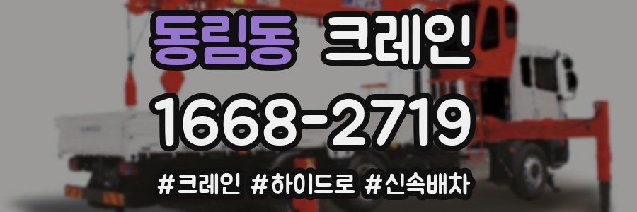 동림동 크레인 작업