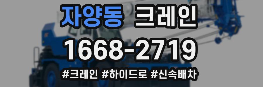 자양동 크레인 작업