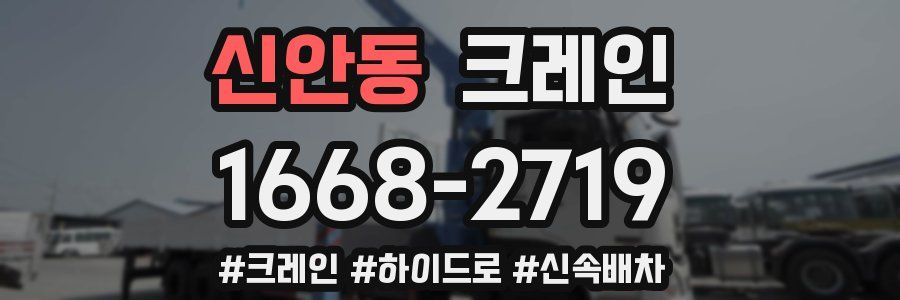 신안동 크레인 작업