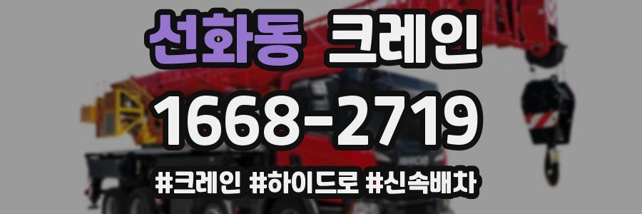 선화동 크레인 작업