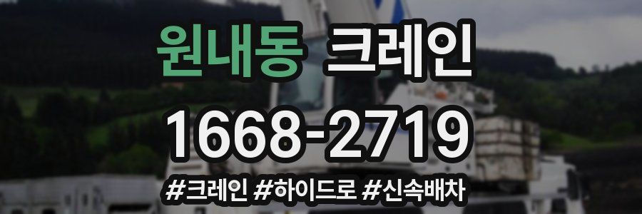 원내동 크레인 작업