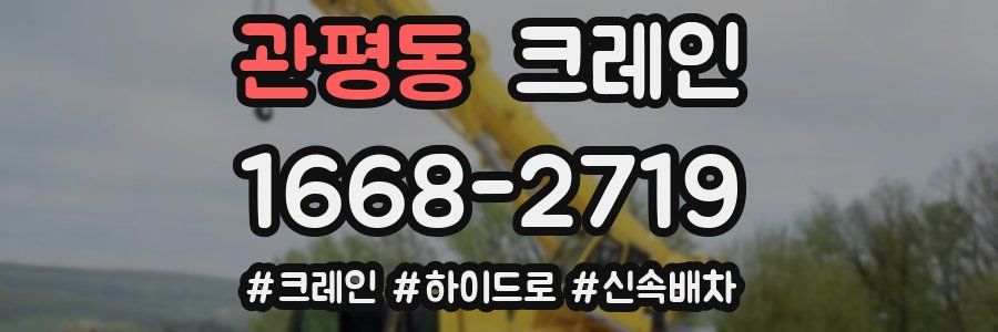 관평동 크레인 작업