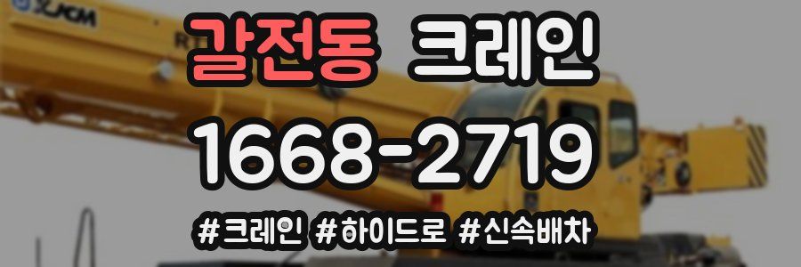 갈전동 크레인 작업