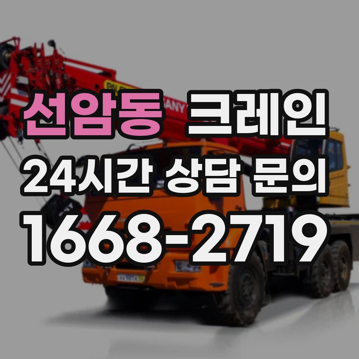 선암동 카고 크레인