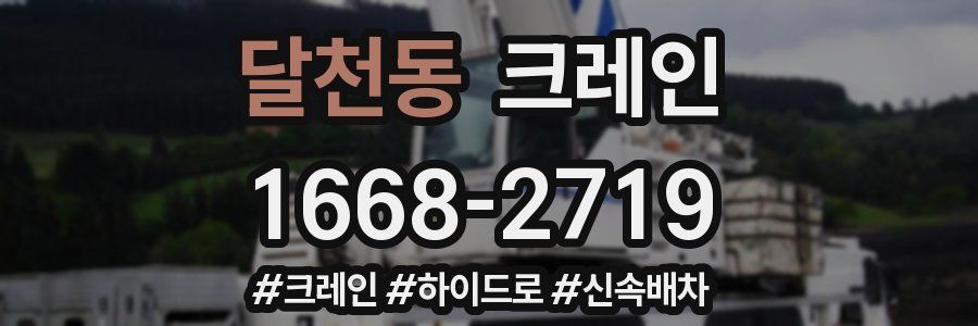 달천동 크레인 작업
