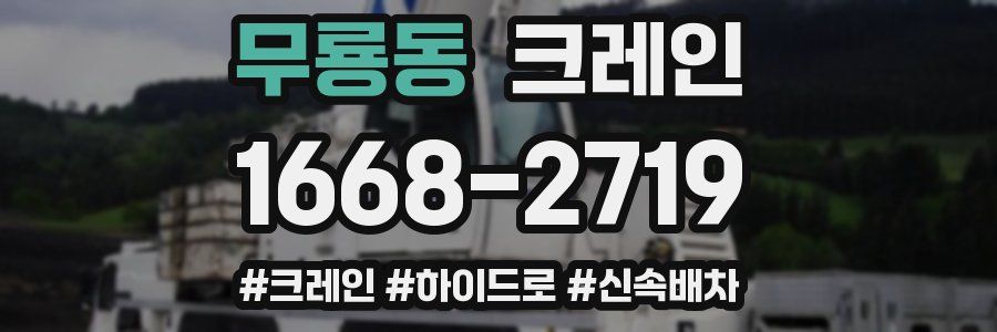 무룡동 크레인 작업