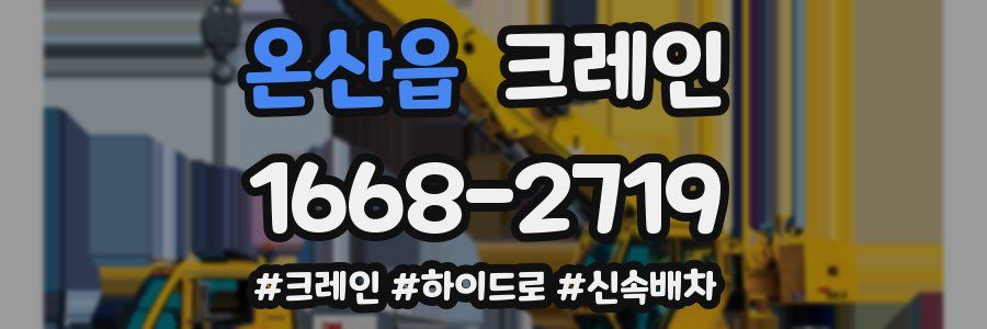 온산읍 크레인 작업