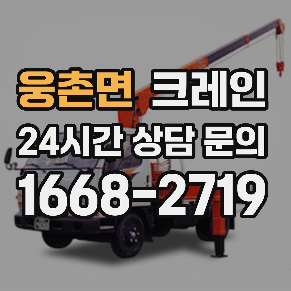 웅촌면 카고 크레인