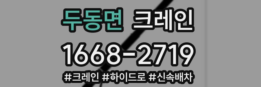 두동면 크레인 작업