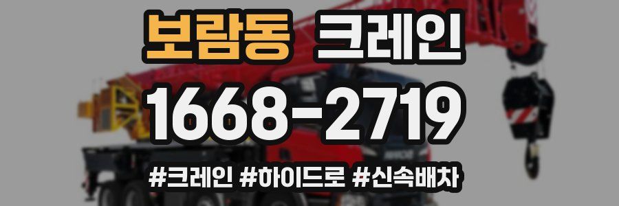 보람동 크레인 작업