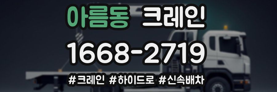 아름동 크레인 작업