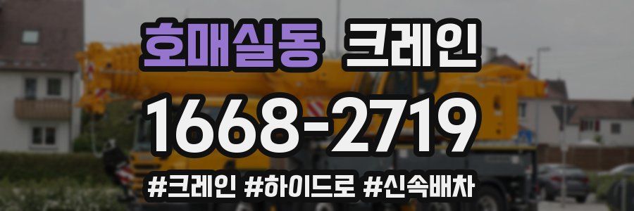 호매실동 크레인 작업