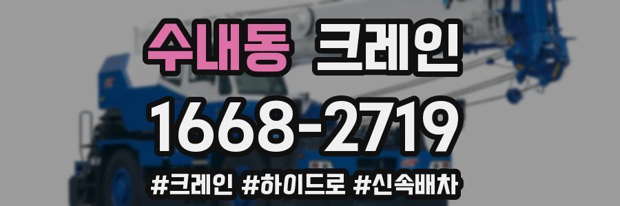 수내동 크레인 작업