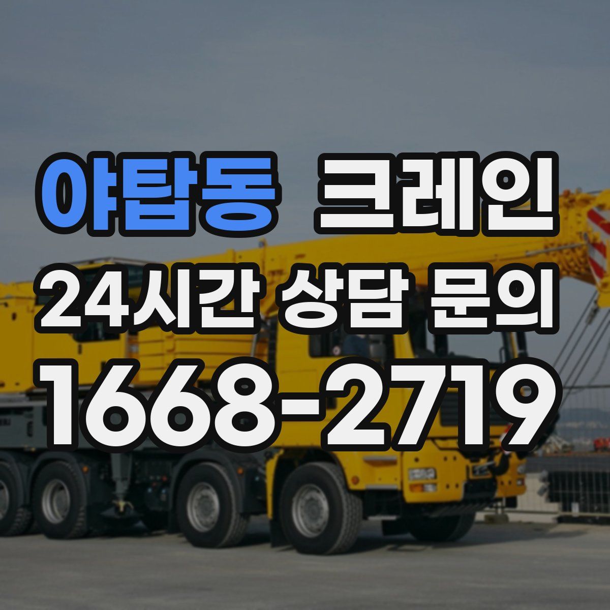 야탑동 카고 크레인