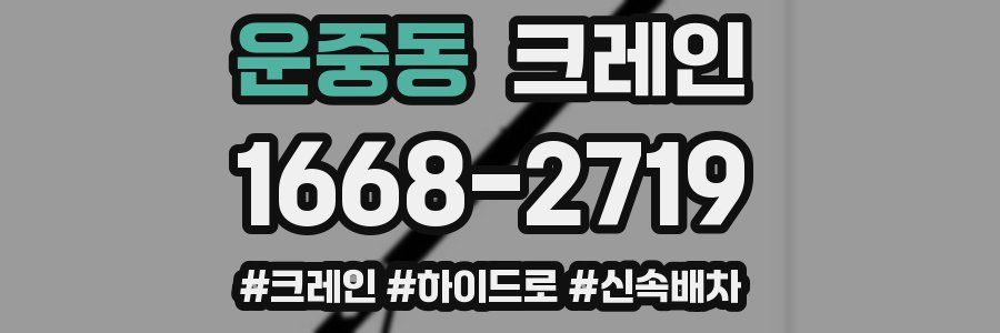 운중동 크레인 작업