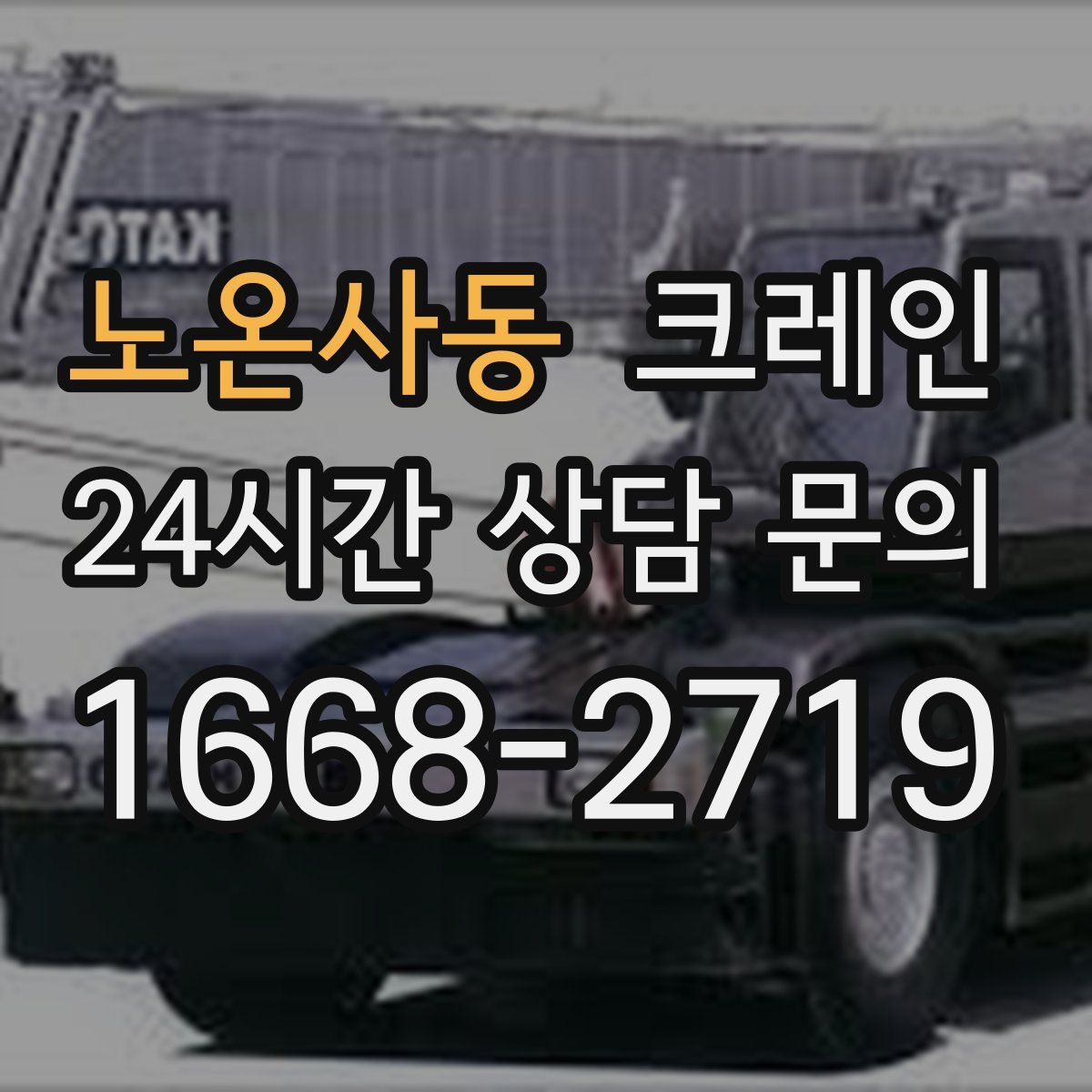노온사동 카고 크레인