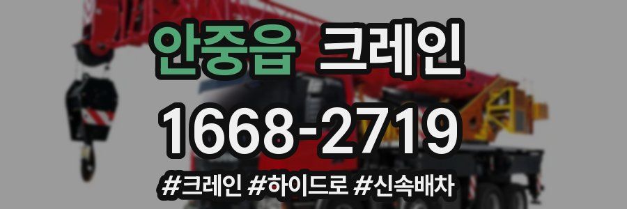 안중읍 크레인 작업