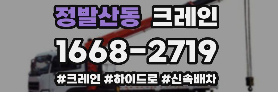 정발산동 크레인 작업