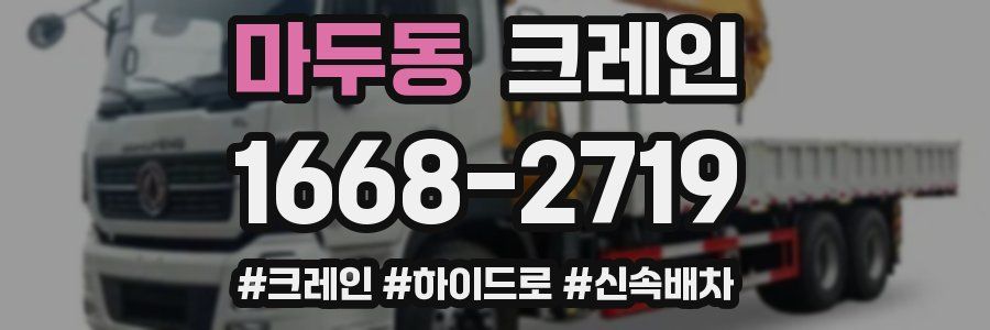 마두동 크레인 작업