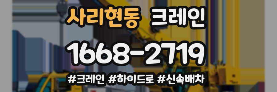 사리현동 크레인 작업
