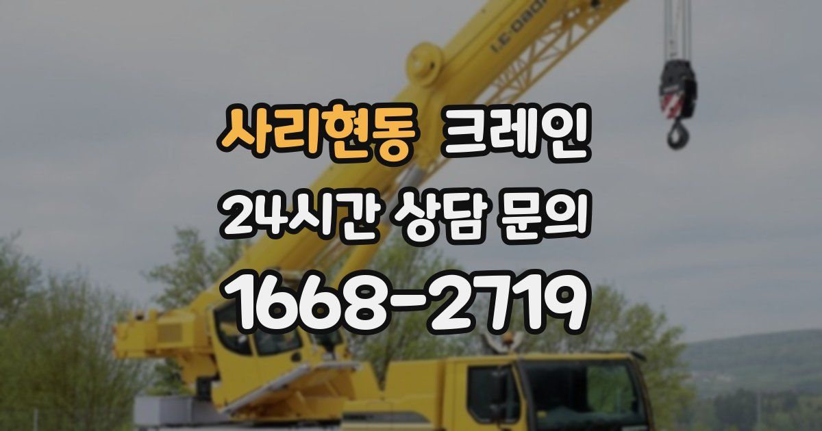 사리현동 크레인
