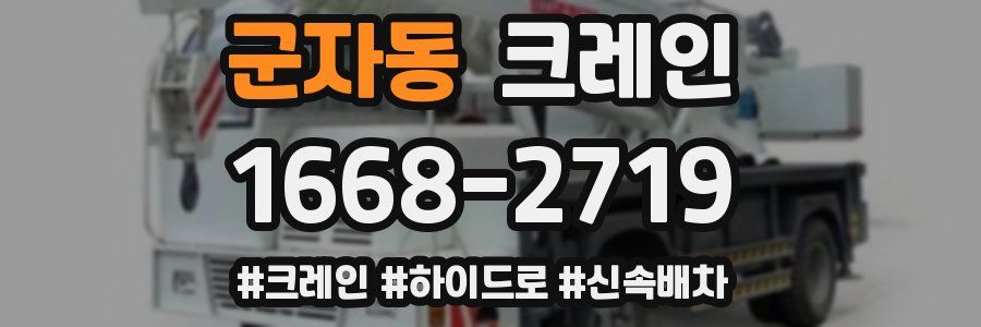 군자동 크레인 작업