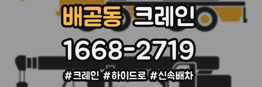 배곧동 크레인 작업