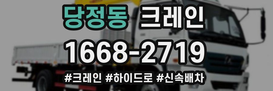 당정동 크레인 작업