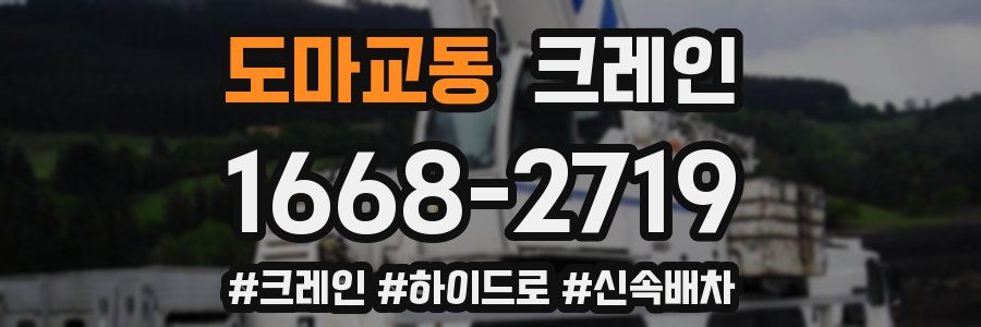 도마교동 크레인 작업