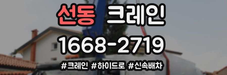 선동 크레인 작업