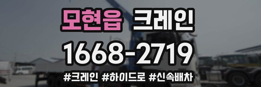 모현읍 크레인 작업