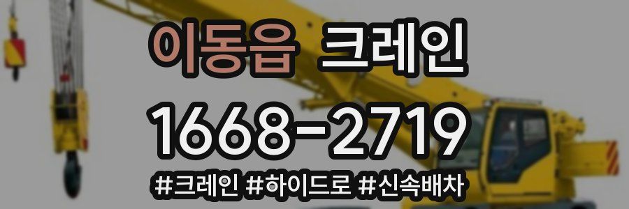 이동읍 크레인 작업