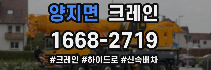 양지면 크레인 작업