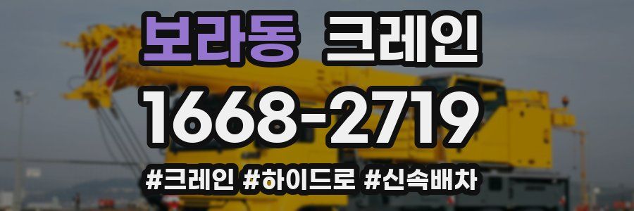 보라동 크레인 작업