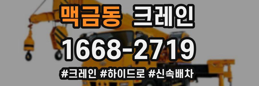 맥금동 크레인 작업