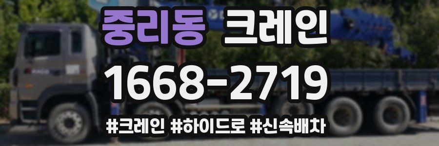 중리동 크레인 작업