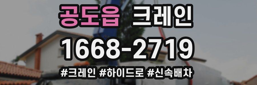 공도읍 크레인 작업