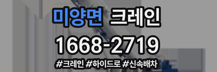 미양면 크레인 작업