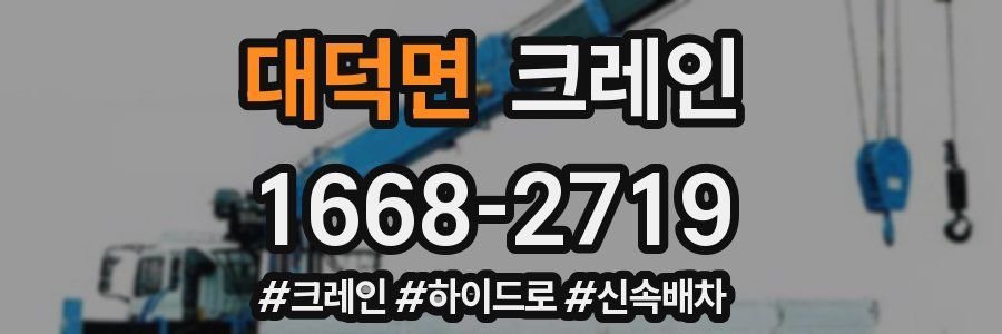 대덕면 크레인 작업