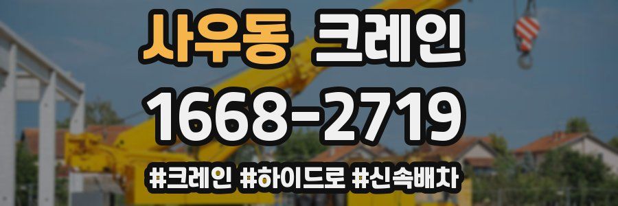 사우동 크레인 작업
