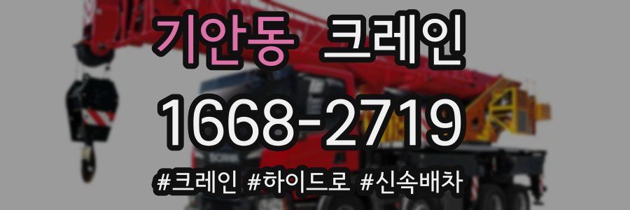 기안동 크레인 작업