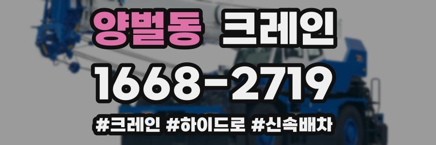 양벌동 크레인 작업