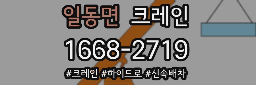 일동면 크레인 작업