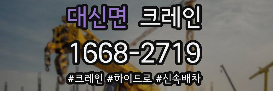 대신면 크레인 작업