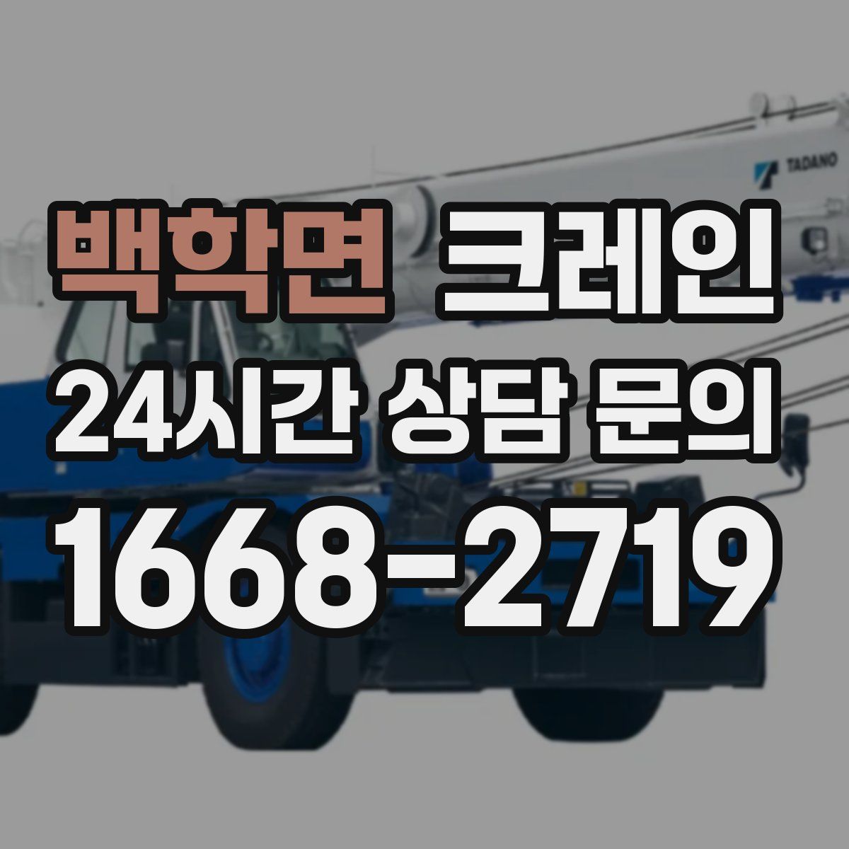 백학면 카고 크레인