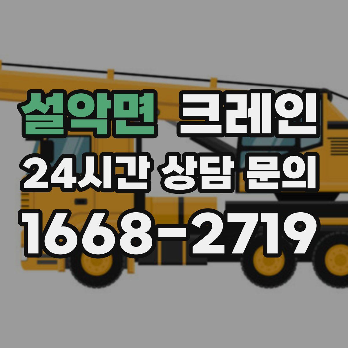 설악면 카고 크레인