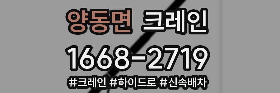 양동면 크레인 작업