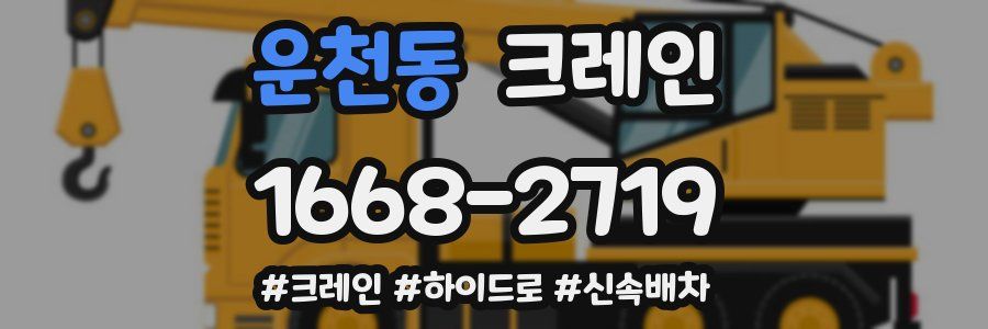 운천동 크레인 작업