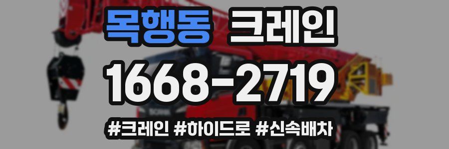 목행동 크레인 작업