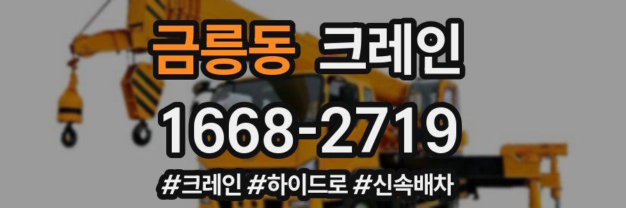 금릉동 크레인 작업